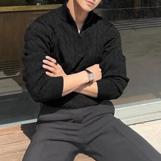 Branvoir WEISSER ZIP-PULLOVER